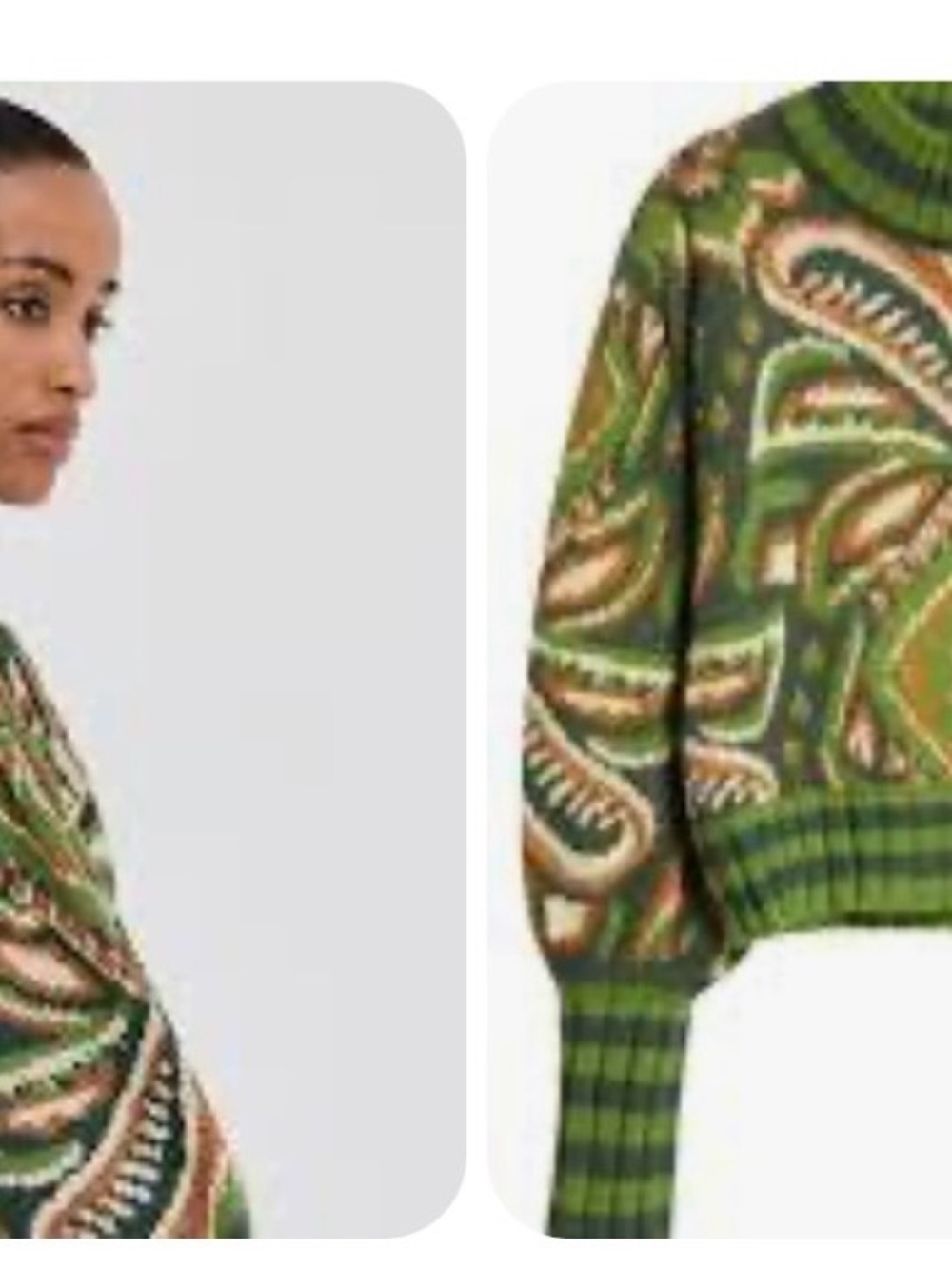 FARM RIO Green Pinneaple Ikat Sweater - Picture 2 of 3
